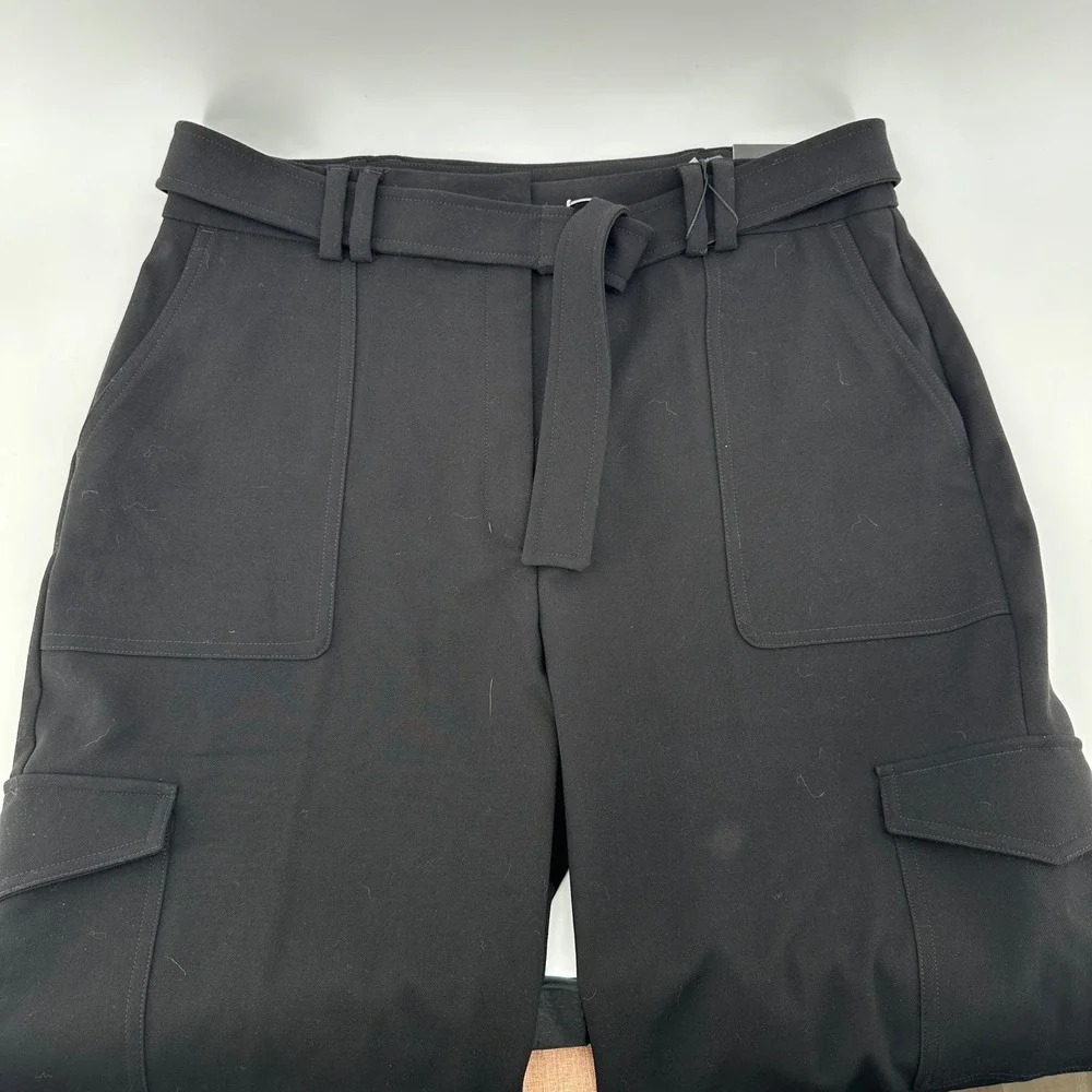 EXPRESS Cargo Pants Super High Waisted Belted Ankle Dark Academia Streetwear 14R